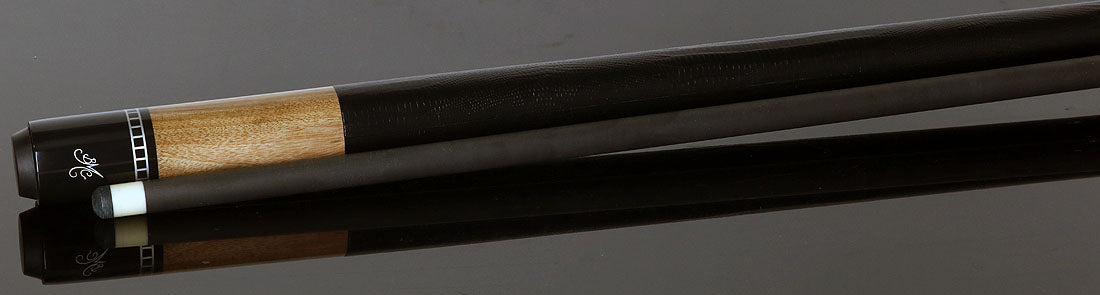 Meucci Exotic Wood Series EWSMWC Pool Cue - Marblewood with Lizard Leather Wrap and Carbon Shaft