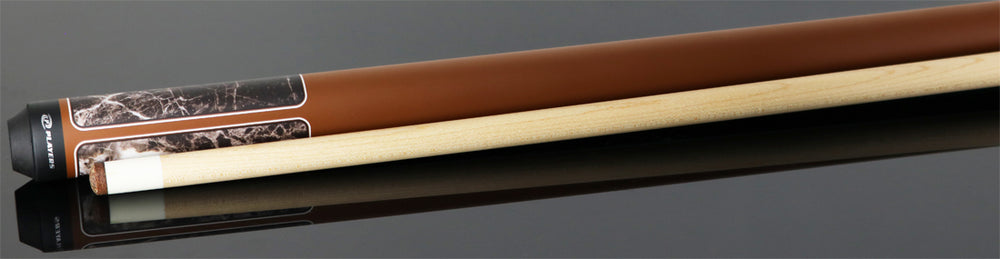 Players G4146 Graphic Pool Cue - Brown Marble with Matte Brown