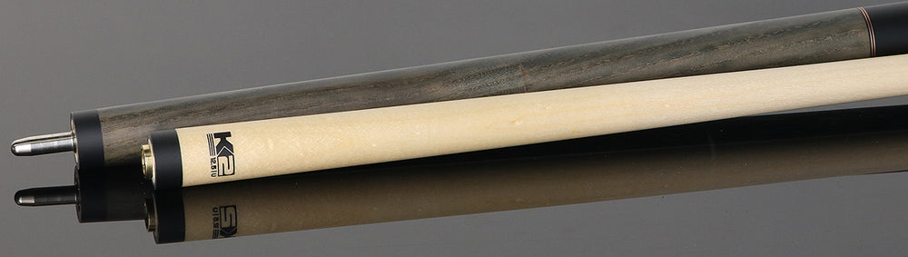 K2 KL118 No Wrap Pool Cue - Gray Stained Ash with 12.50mm LD Shaft