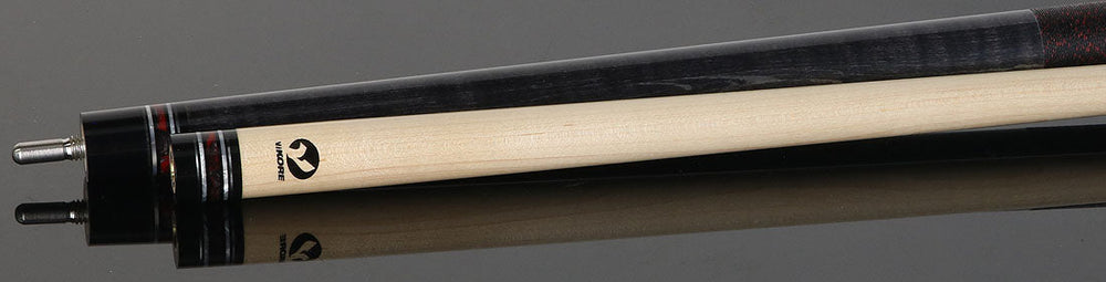 Viking TW0211 Twilight Series Play Cue - Smoke-Stained Curly Maple with Crimson Storm Premium Pearl
