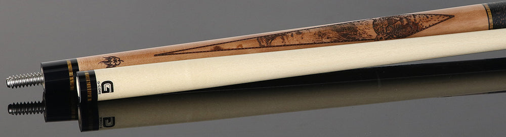 McDermott G337C2 Cue of the Month - Wildfire 3-D Engraved Leopard with Linen Wrap