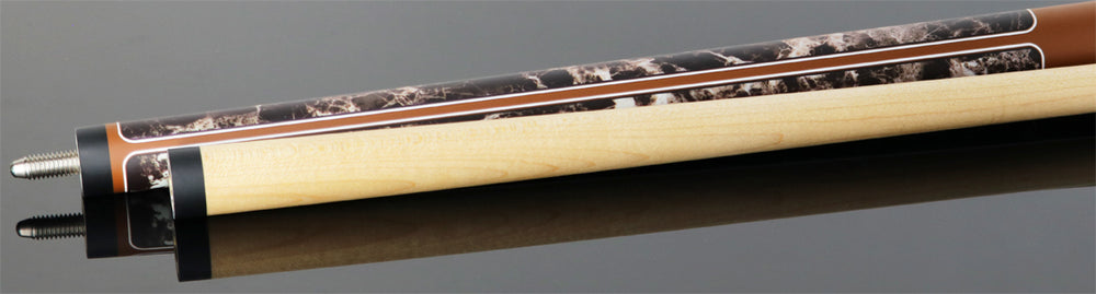 Players G4146 Graphic Pool Cue - Brown Marble with Matte Brown