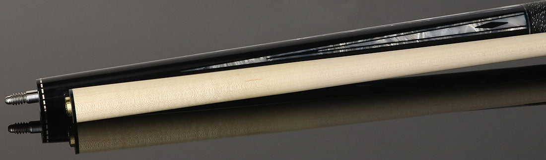 J Pechauer JP22T JP T Series Pool Cue Ebony-Stained Maple with Sim. Ebony and Pearl Framed Points with Linen Wrap