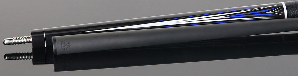 Linc LC102 Black with Blue / Silver / White Graphic Cue & Carbon Fiber Shaft