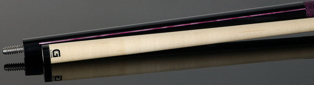 McDermott Black Urethane with Pink Pearl Inlays Cue of the Month with G-Core Shaft