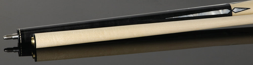 J Pechauer JP10T JP T Series No Wrap Pool Cue - Carbon-Stained Maple with Sim. Ivory Points
