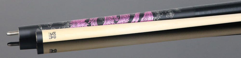 KODA KDV15PK No Wrap Pool Cue - Pink Dragon Graphic