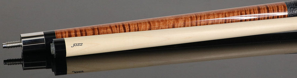 Joss JSM10-DIS Pool Cue - Nutmeg-Stained Curly Maple with Maple Inlays