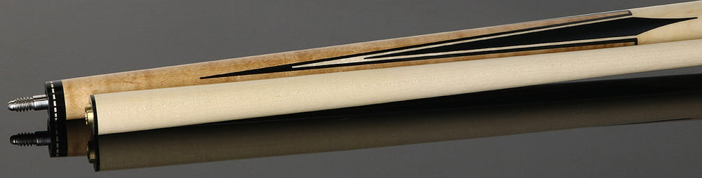 J Pechauer JP11T JP T Series Natural-Stained Maple with Sim. Ebony Inlays No Wrap Pool Cue