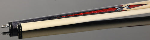 J Pechauer JP18T JP T Series Smoke-Stained Maple with Sim Ebony Framed Red Pearl Points No Wrap Pool Cue 4
