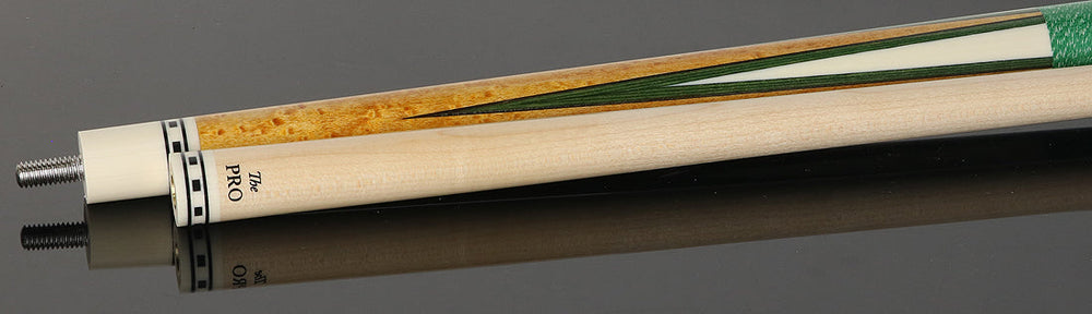 Meucci Economy Series EC7G Pool Cue - Green with Pro Shaft