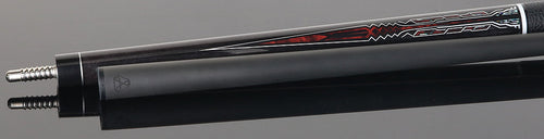 Linc LC101 Dark Gray-Stained Maple with Red / Silver Points Graphic Cue & Carbon Fiber Shaft 4