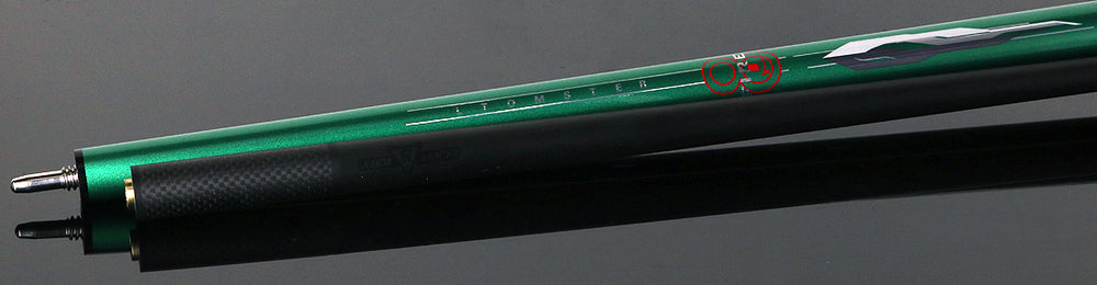 Little Monster LMBRK89NWGN 3K Green Break Cue with Carbon Fiber Shaft