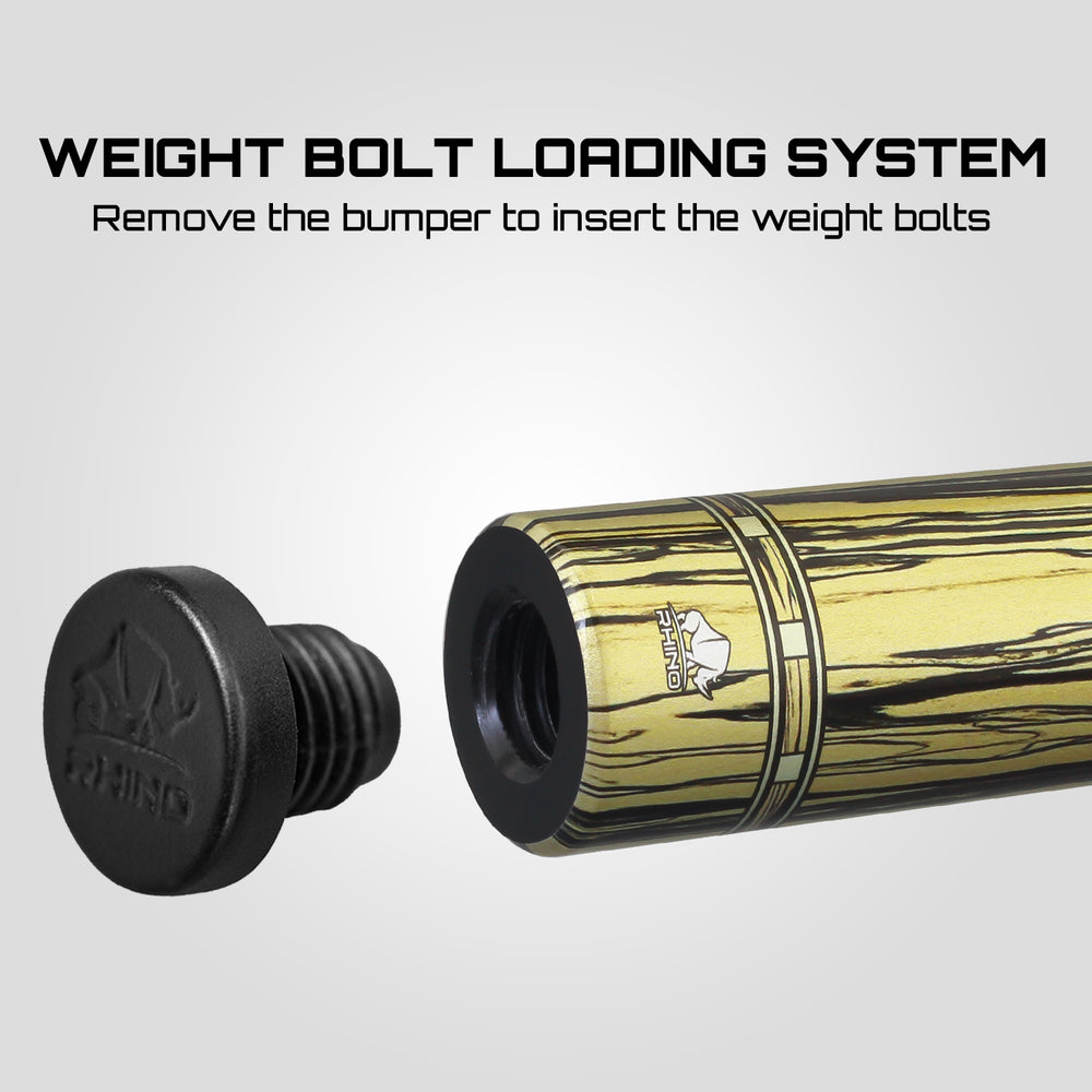 Rhino RCGWBKNW G-W Series No Wrap Pool Stick - Pale Moon Ebony