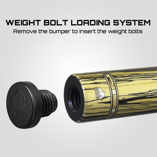 Rhino RCGWBKNW G-W Series No Wrap Pool Stick - Pale Moon Ebony 3