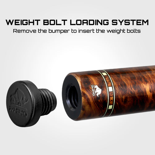 Rhino RCGWTYLW G-W Series Pool Stick - Thuya with Ostrich Leather Wrap 2