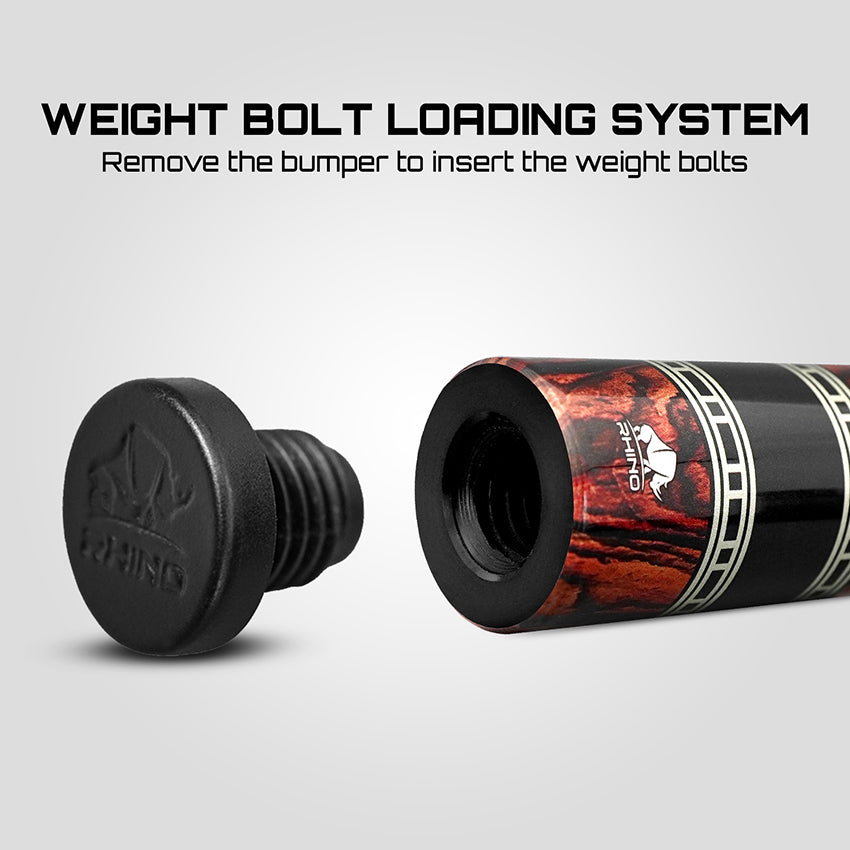 Rhino RETROCOCOLW Retro Series Carbon Pool Stick - Cocobolo with Lizard Wrap