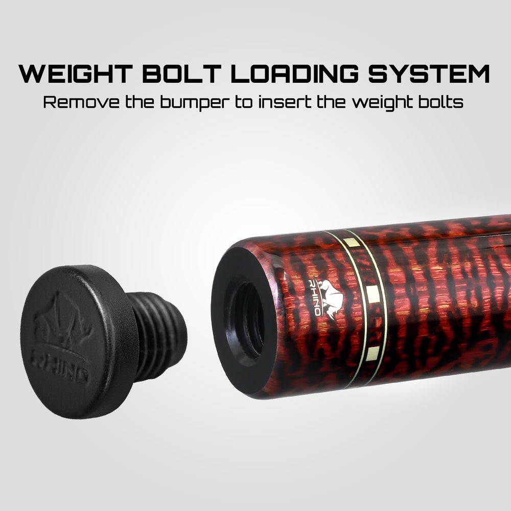 Rhino RCGWSWLW G-W Series Pool Stick - Snakewood with Ostrich Leather Wrap