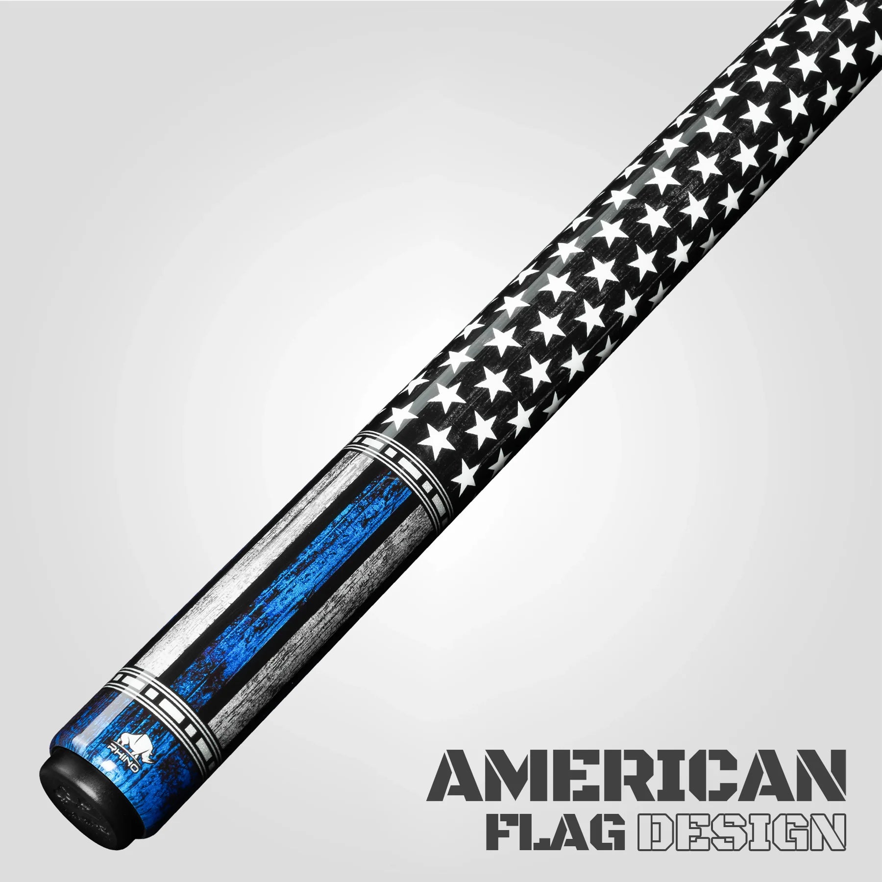 Rhino RCVOYALLSTAR Voyager Series All Star Carbon Pool Stick - No Wrap with 12.5mm Carbon Shaft