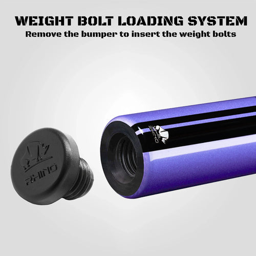 Rhino RCNEB2NWPU Nebula 2 No Wrap Pool Cue - Amethyst Purple 2