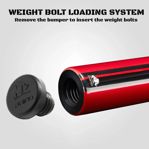 Rhino RCNEB2SWRD Nebula 2 Pool Cue with Sport Wrap - Crimson Red 2