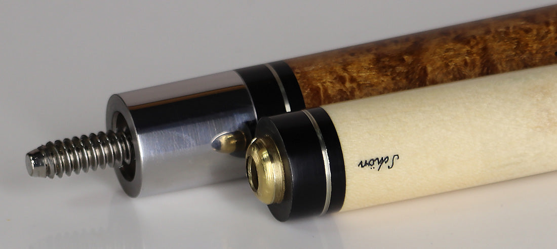 Schon BW2 Pool Cue - Dark-Stained Birdseye Maple