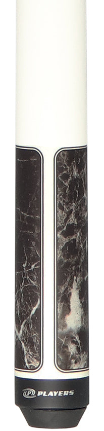 Players G4145 Graphic Pool Cue - Brown Marble With Matte White 2