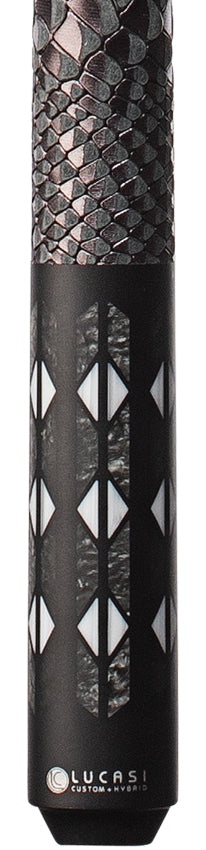 Lucasi Pinnacle LP40 Pool Cue with Carbon Fiber Tech Shaft Cue Matte Black/Imitation Bone