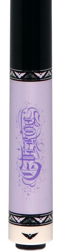 Cueroc CR-D04 Goth 2 No Wrap Pool Cue - Purple with Silver Graphic