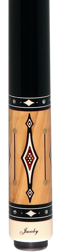Jacoby Heritage Collection Olivewood with Cocobolo Inlays and Ebonized Maple No Wrap Pool Cue