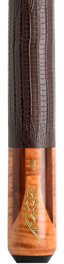 Predator P3 Aura Golden Curly Maple and Bocote Pool Cue with Luxe Leather Wrap - Uniloc 2