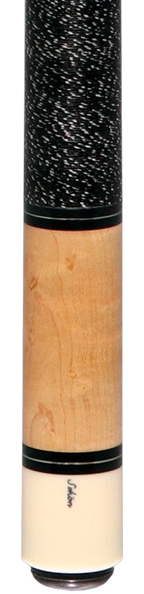 Schon STL3MIX Pool Cue - Dark Stained Maple Forearm with 4 Light Stained Maple Points and Butt Sleeve