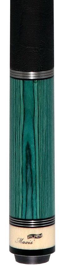 Fury TW9 Pool Cue - Teal-Stained Tec-Wood | Elephant Wrap | HT2 Wood Shaft