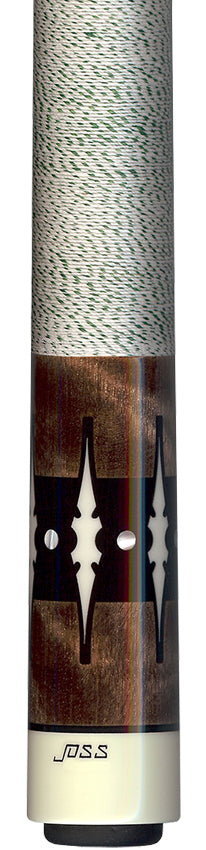 Joss Walnut Stained Curly Maple with Pearl Inlays Pool Cue - JC20-42