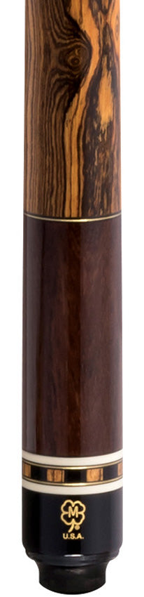 McDermott G520 G Series No Wrap Pool Cue - Rosewood with Bocote Points and Wrap Section
