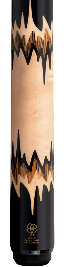 McDermott MCD50L 50th Anniversary Series Pool Cue - Black Urethane with Birdseye Maple and Bocote Inlays and Commemorative 1x1 Case