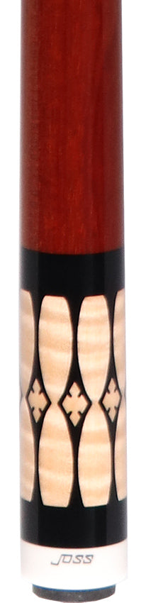 Joss Flame Birch with Bloodwood No Wrap Pool Cue - JC20-101