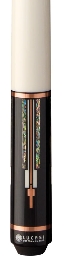 Lucasi Custom LCAD03 Art Deco Series Pool Cue - Rose Gold & Mother-of-Pearl