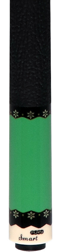 Fury CA7 Pool Cue with Sharkskin Leather Wrap - Vivid Green