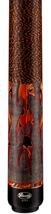 Viking DF0411 Defender Series Play Cue - Smoke Stained Birdseye Maple with Raging Fury and Red Premium Pearl Inlays 2