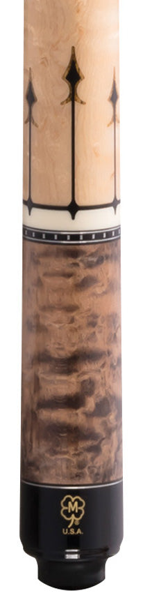 McDermott G415 G Series No Wrap Pool Cue - Double Washed Gray Stained Maple with Maple No Wrap Handle 2