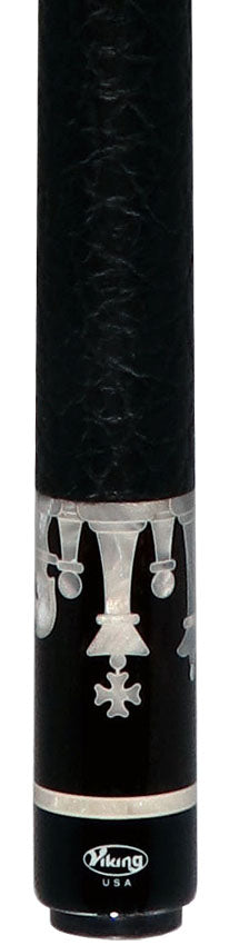 Viking DF1200 Defender Series Pool Cue - Maple with Ebony Points and White Pearl Chess Inlays