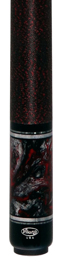 Viking TW0211 Twilight Series Play Cue - Smoke-Stained Curly Maple with Crimson Storm Premium Pearl