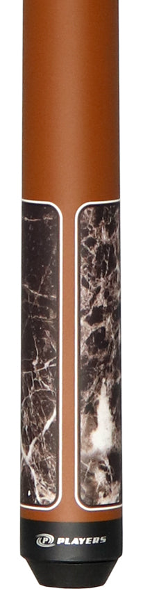 Players G4146 Graphic Pool Cue - Brown Marble with Matte Brown