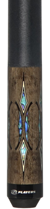 Players G4148 Graphic Pool Cue - Light Grey Maple with Mother of Pearl Overlay