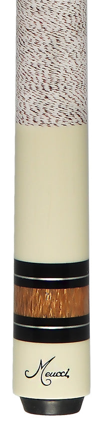 Meucci UP-1 Ultra Piston Pool Cue - Imitation Ivory with Tulipwood Points and "The Pro" Shaft