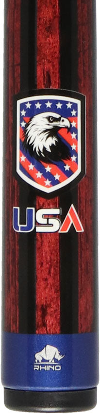 Rhino RCJMPVOYUSA Voyager Series Carbon Jump Cue - USA Flag
