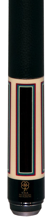 McDermott H1454 H-Series Pool Cue - Rosewood Forearm with Bone Urethane Points and Textured Leather Wrap