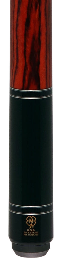 McDermott H552 H-Series No Wrap Pool Cue - Black with Cocobolo