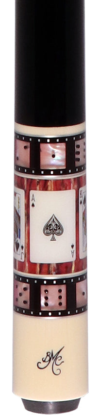 Meucci Casino Series Pool Cue - BMC Casino 9 Black/Pink with Pro Shaft